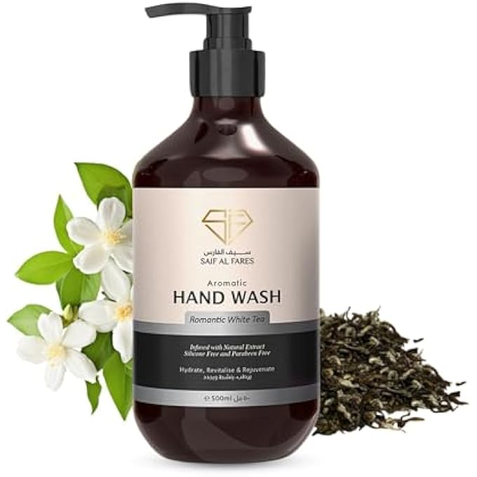 SAIF AL FARES AROMATIC HAND WASH ROMANTIC WHITE TEA 500 ML - Image 1